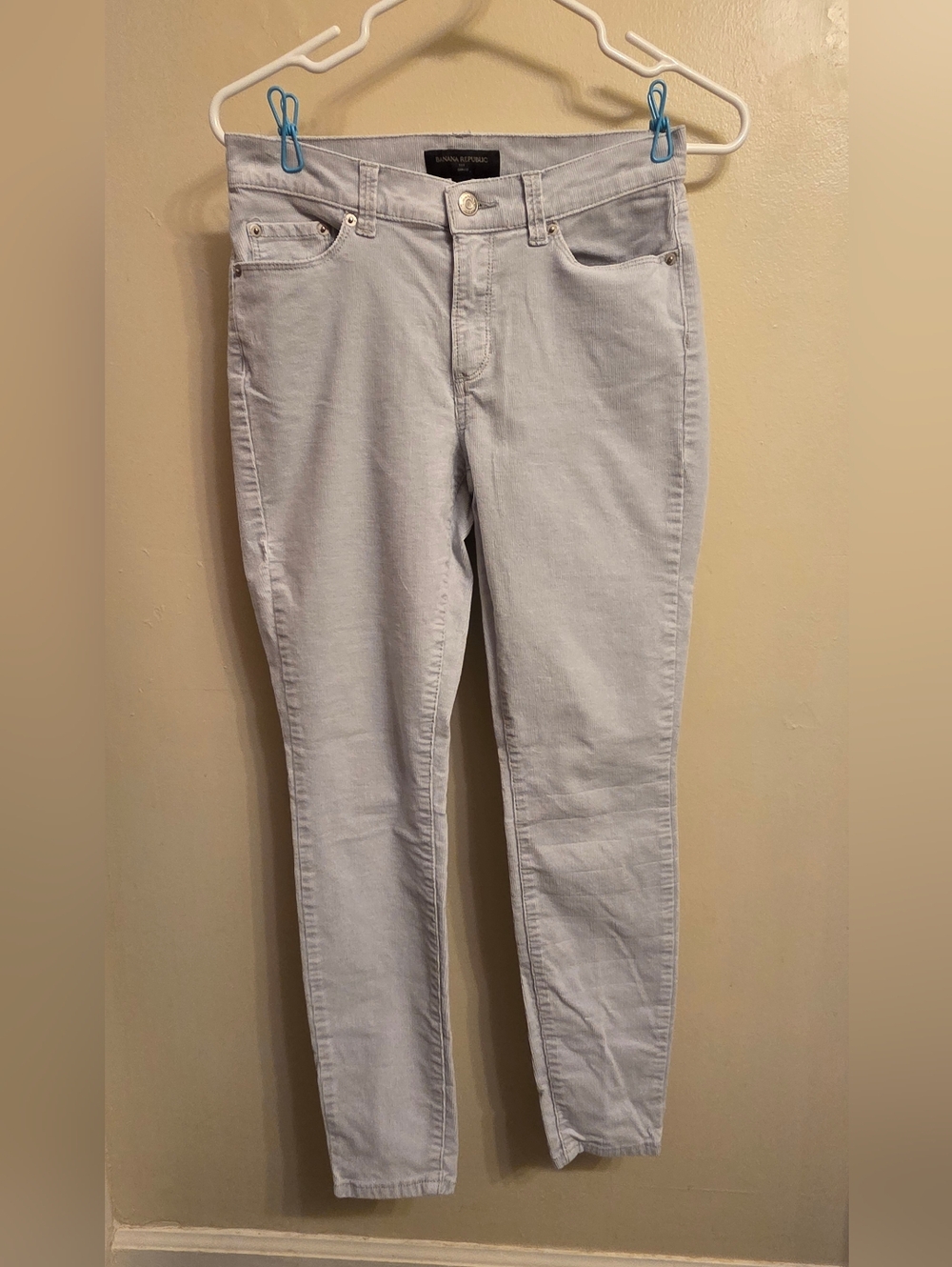Banana Republic Skinny Corduroy Pants Quiet Gray Size 26/2 25.5" Inseam